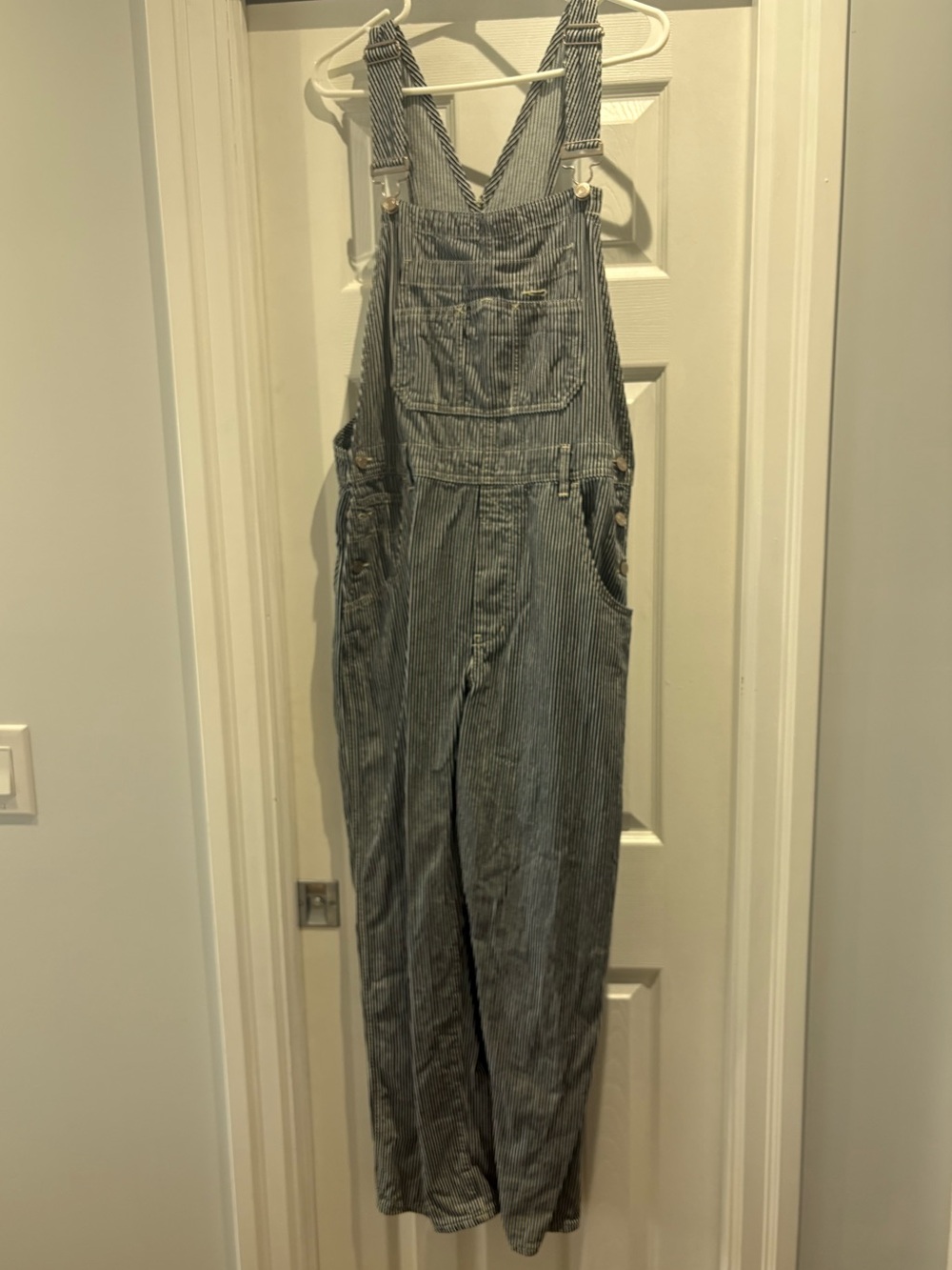 GAP Denim Stripe Loose Overalls